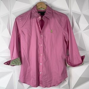 Ralph Lauren Sport Women’s Cotton Button Up 3/4 Sleeve